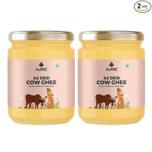 Bioky Organics A2 Desi Cow Ghee 1Ltr. | Desi Kankrej Cow | Bilona Method, Premium Cultured Ghee