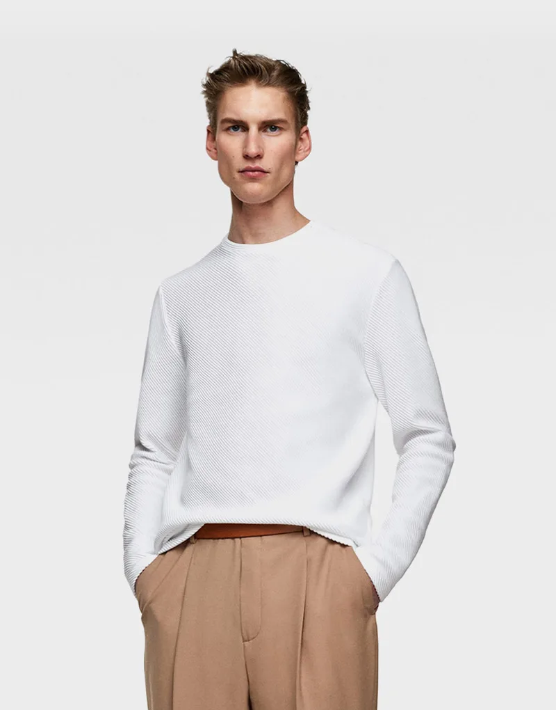 Regular Fit Waffled jumper