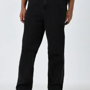 Black Faded Mid - Rise Relaxed - Fit Jeans