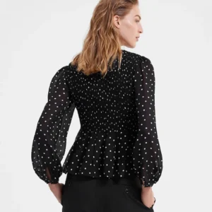 Regular Sleeves Printed Women Black Top