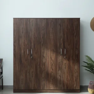 Cabalina 4 Door Wardrobe In Natural Walnut Colour