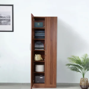 Kenzou 2 Door Wardrobe In Lyon Walnut Finish