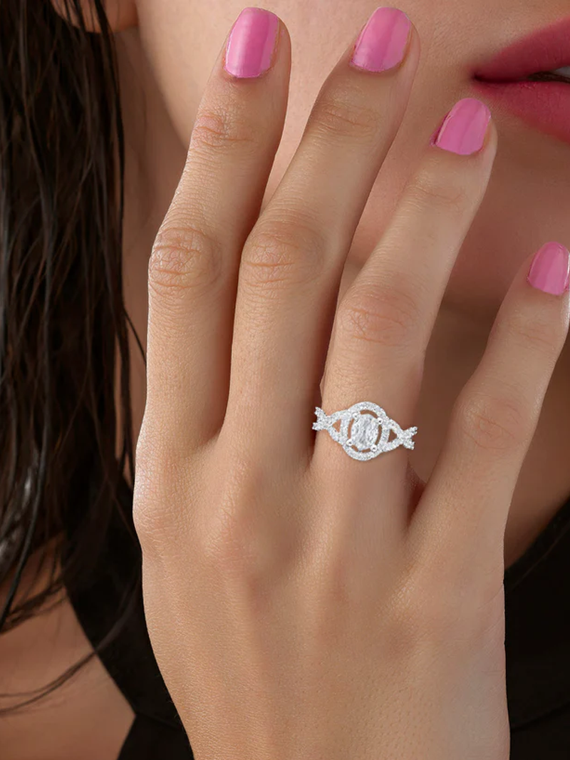 Anti-Tarnish American Diamond Ring