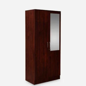 Tadame 2 Door Wardrobe With Mirror In Walnut Finish