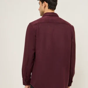 Ascot Wine Solid Relaxed-Fit Shirt