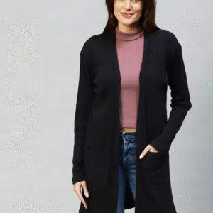 Straight Full Sleeve Black Shrug