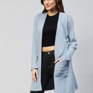 Straight Full Sleeve Black Shrug