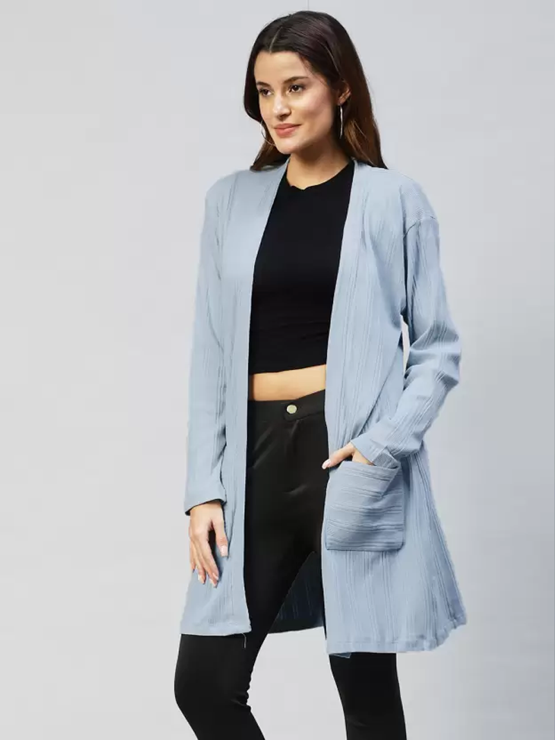 Straight Full Sleeve Black Shrug - Image 2