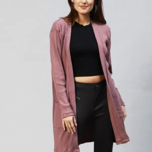 Straight Full Sleeve Black Shrug